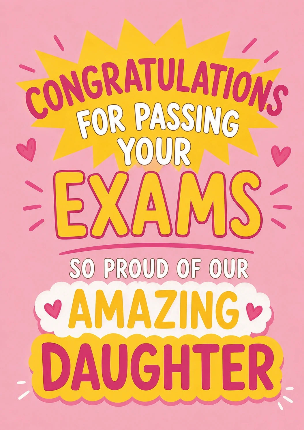 Congratulations - Personalised Card — with punch holes