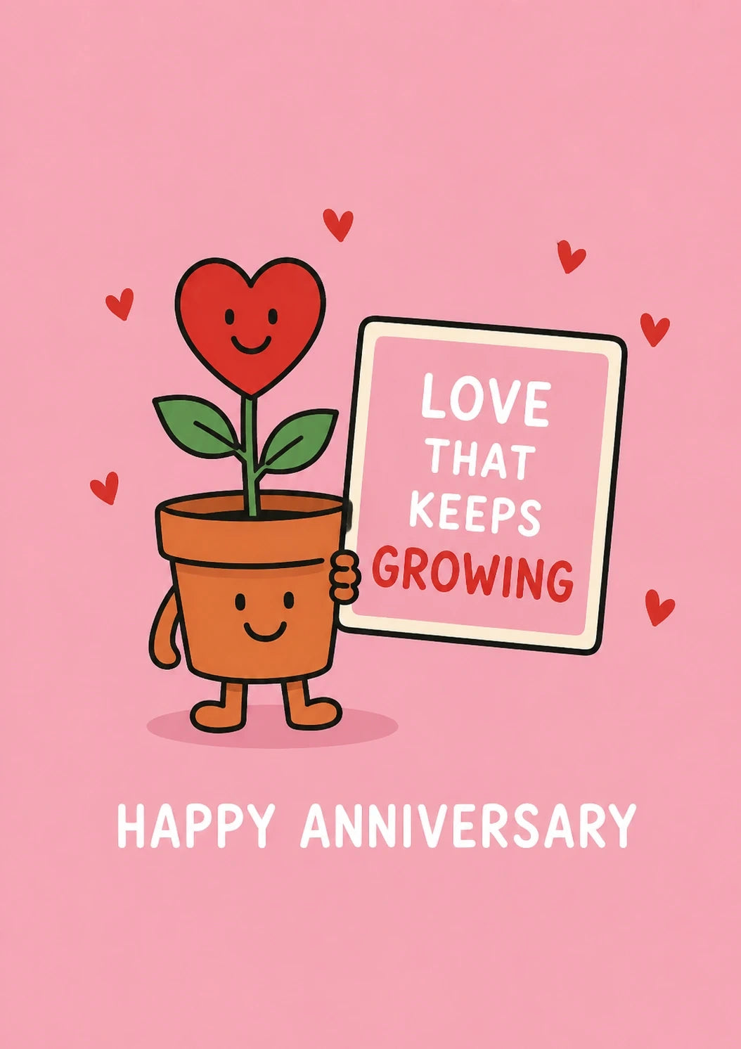 Anniversary - Personalised Card — with punch holes