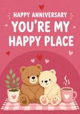 Load image into Gallery viewer, Anniversary - Personalised Card — with punch holes
