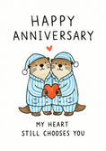 Load image into Gallery viewer, Anniversary - Personalised Card — with punch holes
