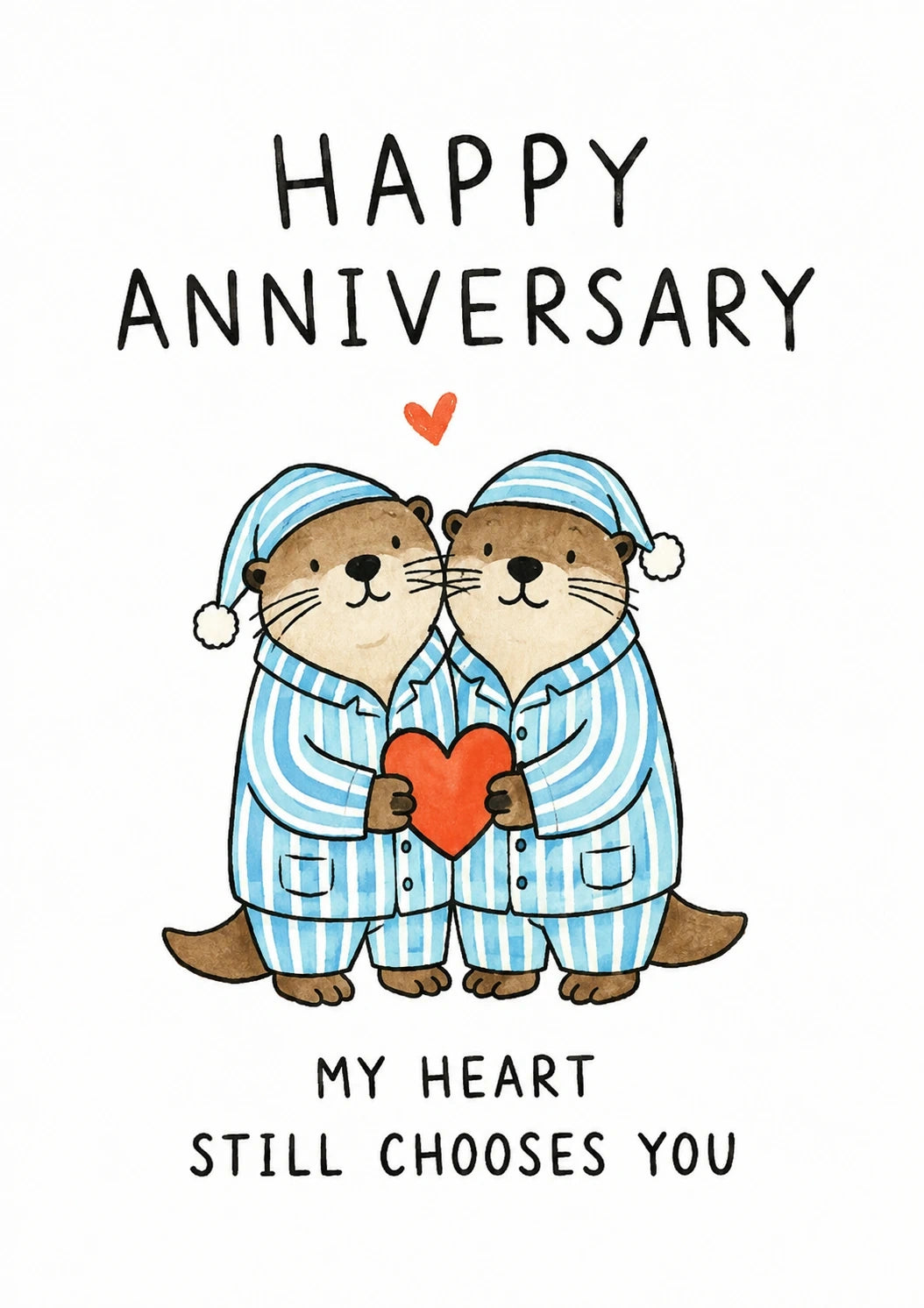 Anniversary - Personalised Card — with punch holes