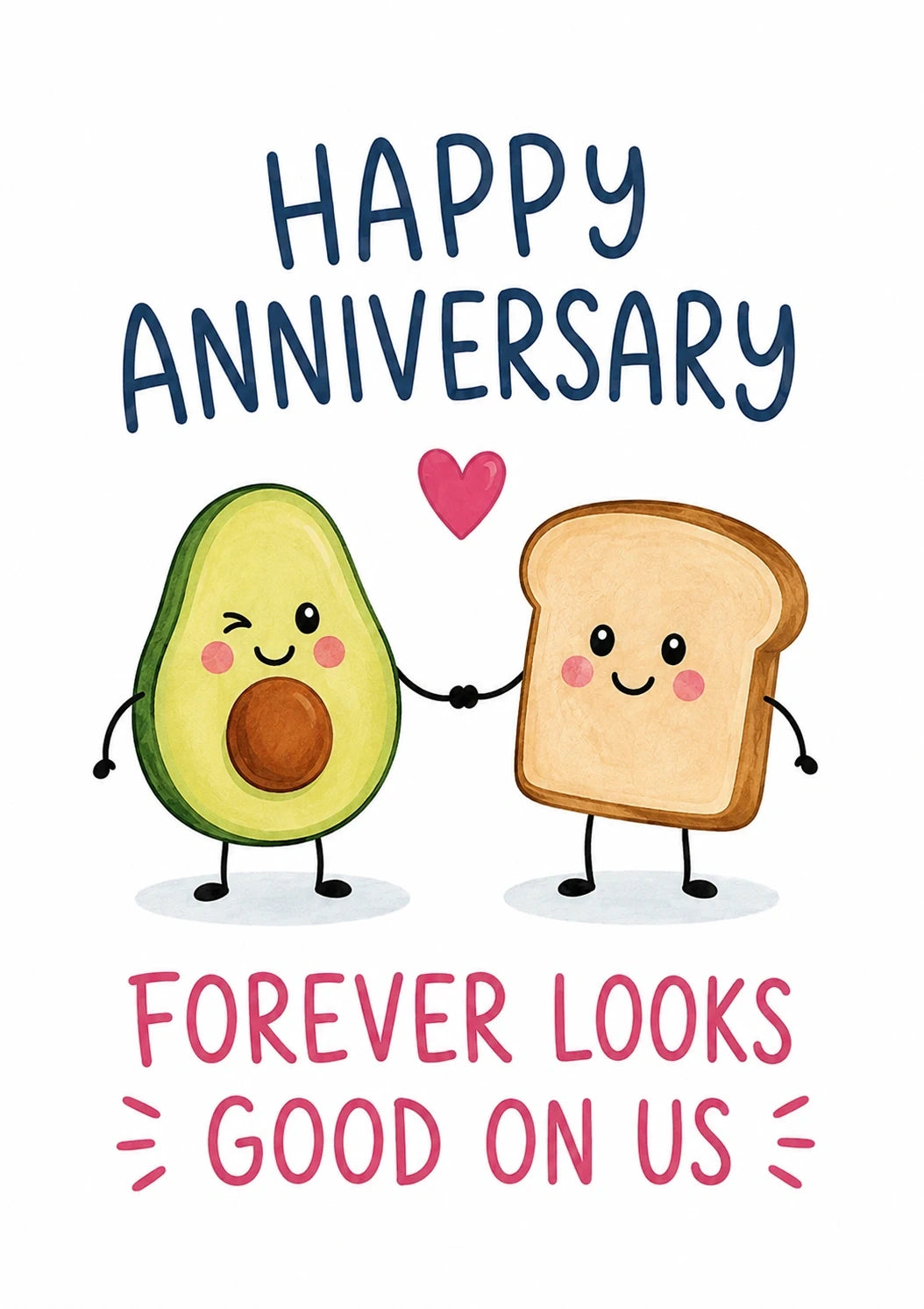 Anniversary - Personalised Card — with punch holes