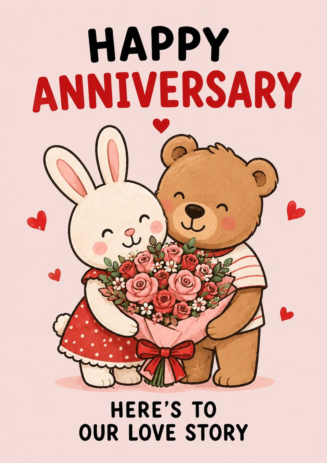 Anniversary - Personalised Card — with punch holes
