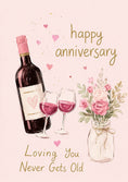 Load image into Gallery viewer, Anniversary - Personalised Card — with punch holes
