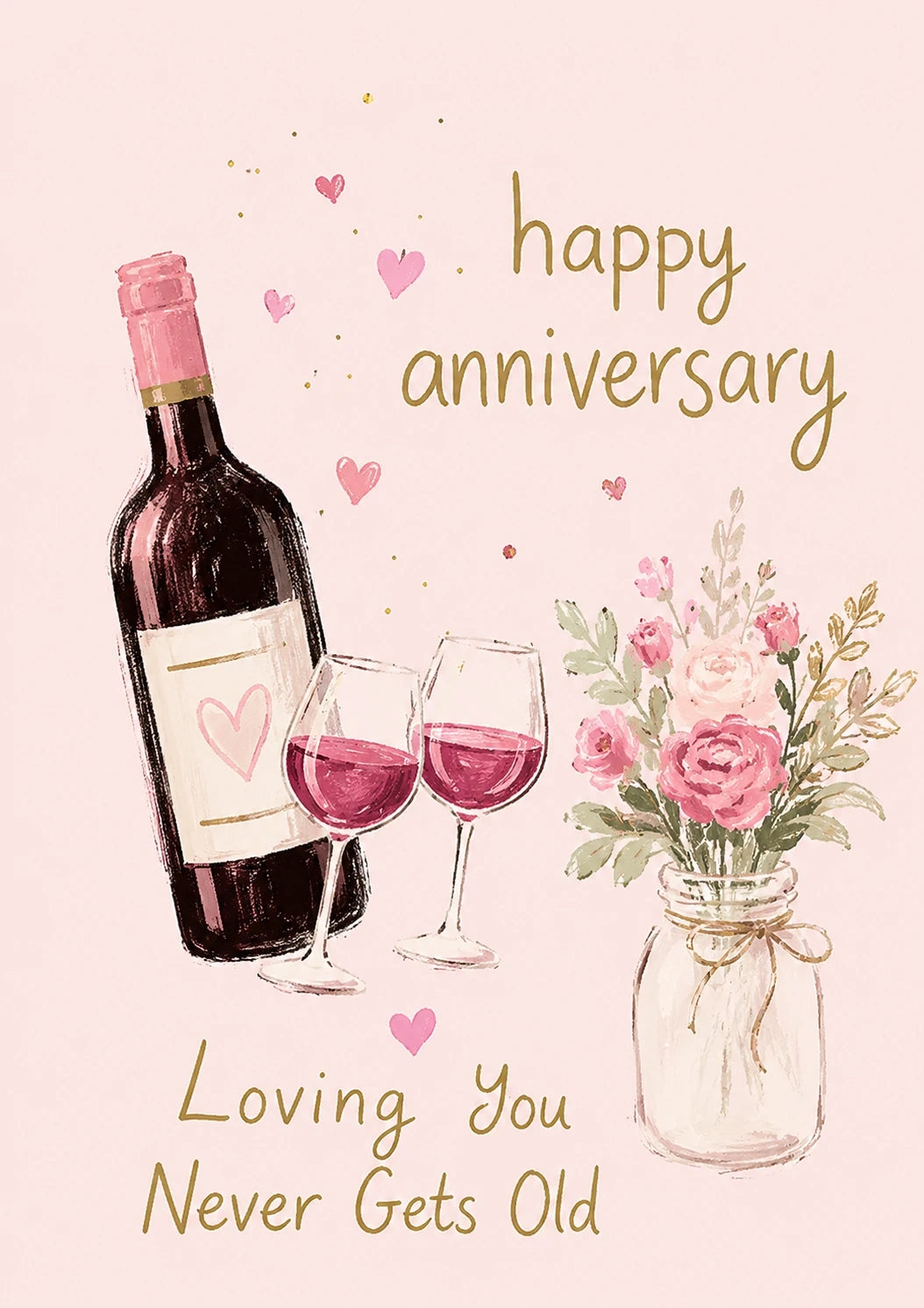 Anniversary - Personalised Card — with punch holes