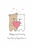 Load image into Gallery viewer, Anniversary - Personalised Card — with punch holes
