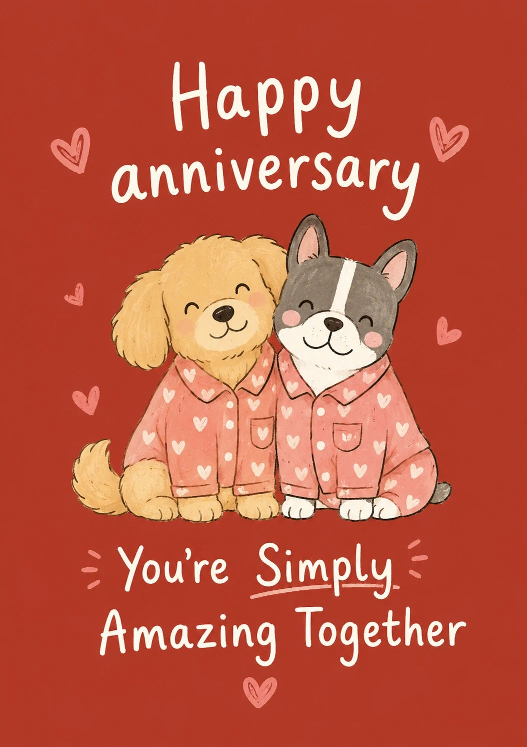 Anniversary - Personalised Card — with punch holes