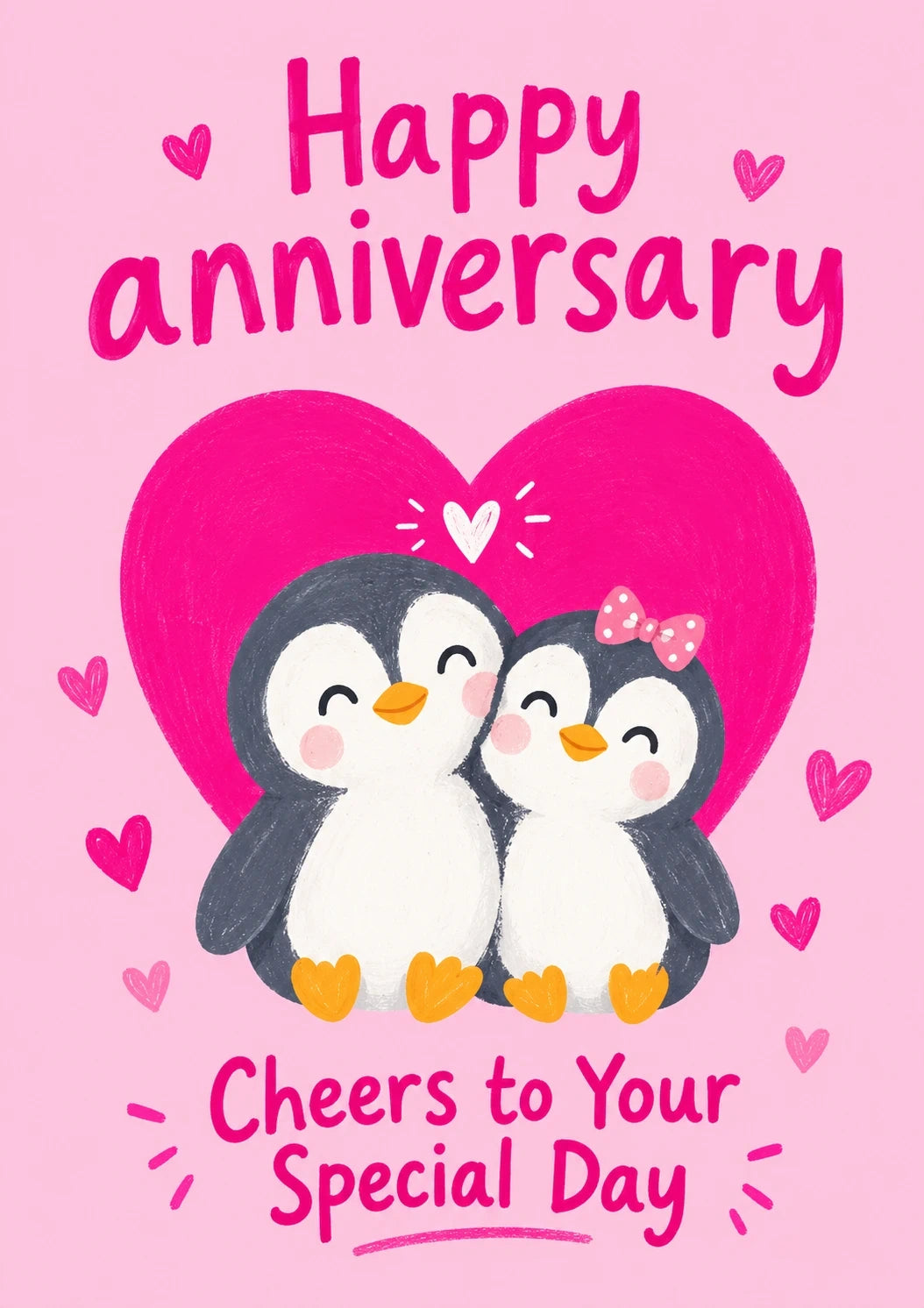 Anniversary - Personalised Card — with punch holes