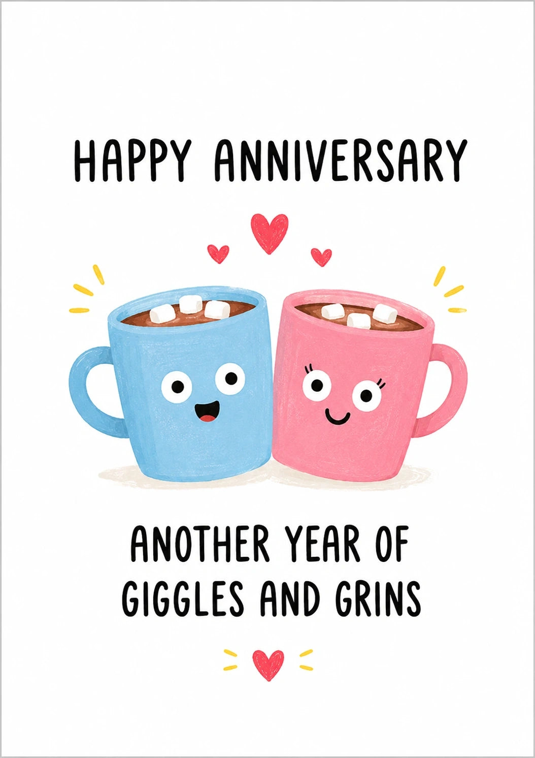 Anniversary - Personalised Card — with punch holes