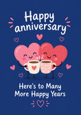 Load image into Gallery viewer, Anniversary - Personalised Card — with punch holes
