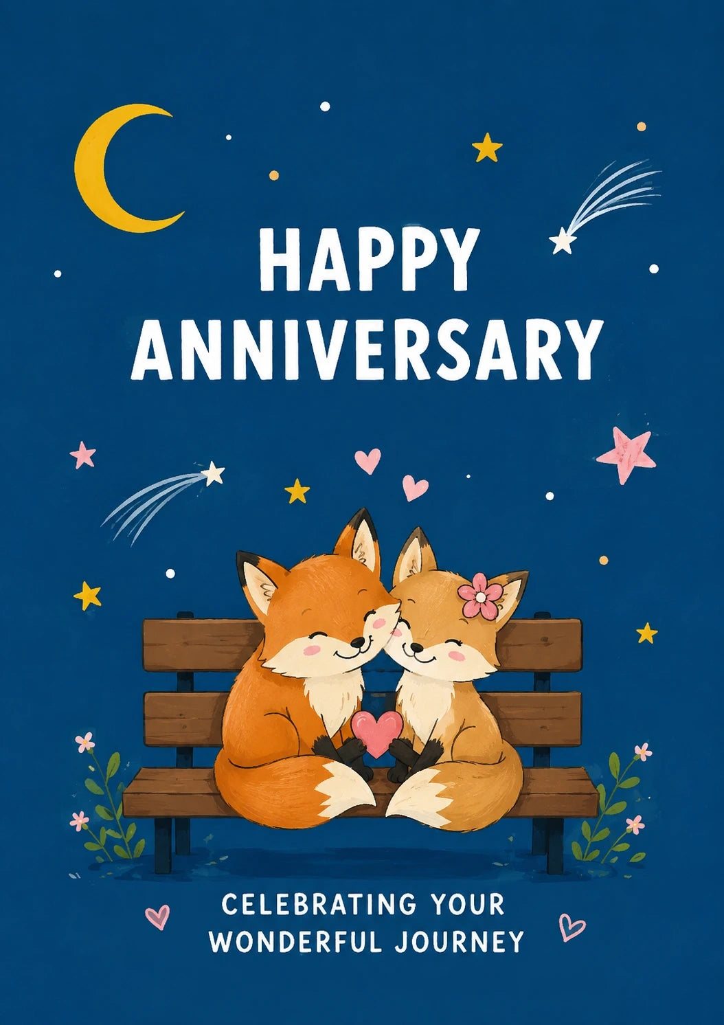 Anniversary - Personalised Card — with punch holes