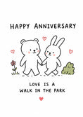 Load image into Gallery viewer, Anniversary - Personalised Card — with punch holes
