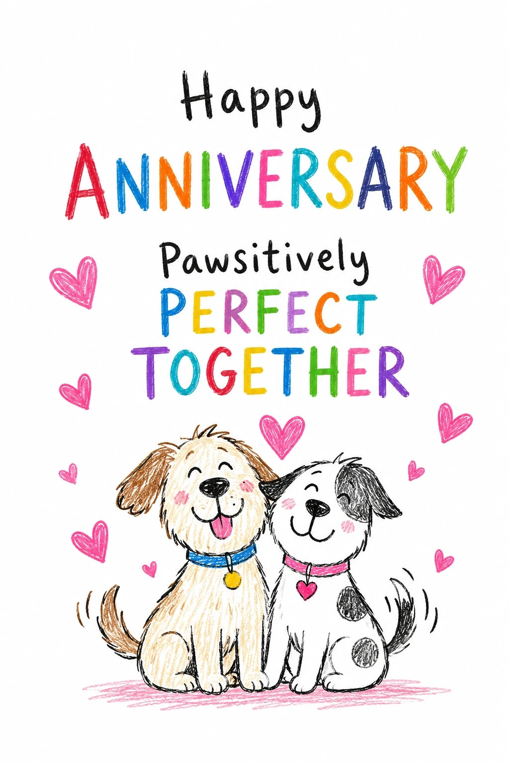 Anniversary - Personalised Card — with punch holes