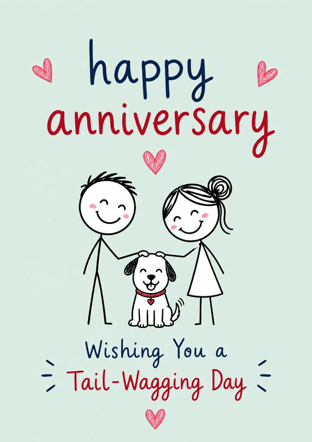Anniversary - Personalised Card — with punch holes