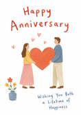 Load image into Gallery viewer, Anniversary - Personalised Card — with punch holes
