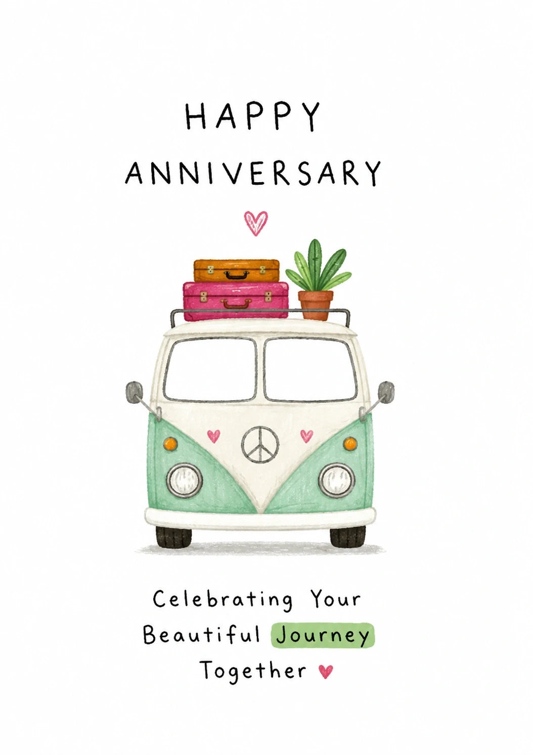 Anniversary - Personalised Card — with punch holes