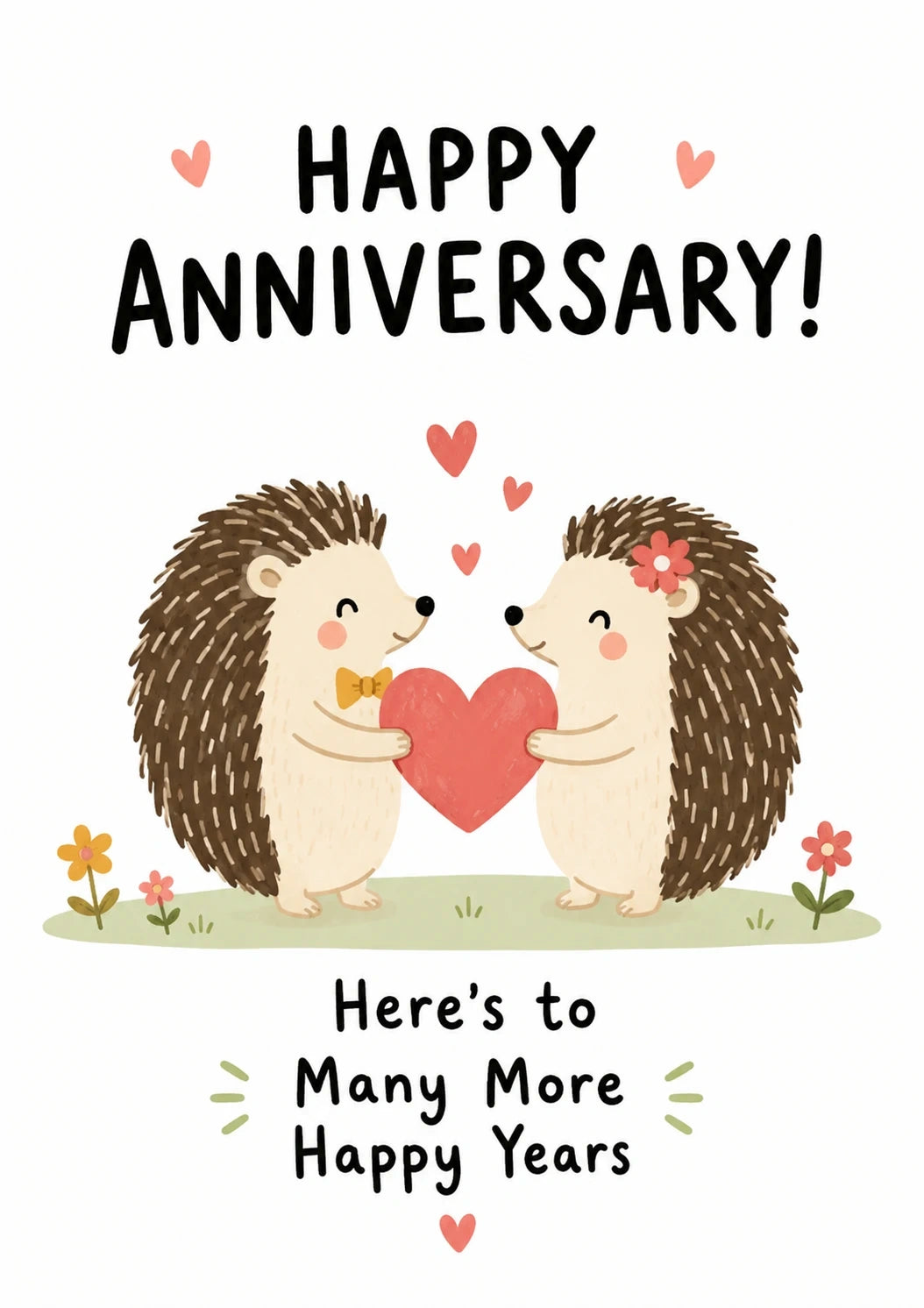 Anniversary - Personalised Card — with punch holes