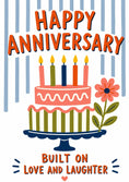 Load image into Gallery viewer, Anniversary - Personalised Card — with punch holes
