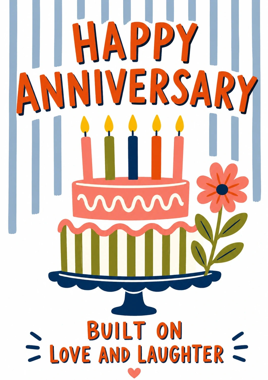 Anniversary - Personalised Card — with punch holes