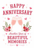 Load image into Gallery viewer, Anniversary - Personalised Card — with punch holes
