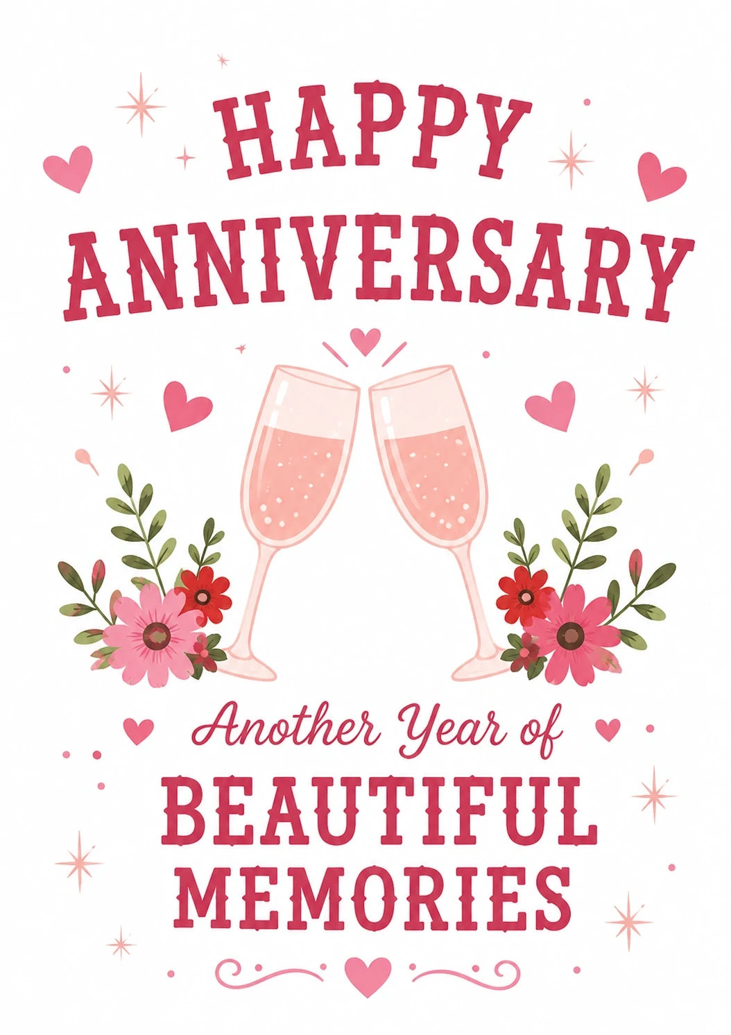 Anniversary - Personalised Card — with punch holes
