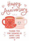 Load image into Gallery viewer, Anniversary - Personalised Card — with punch holes
