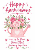 Load image into Gallery viewer, Anniversary - Personalised Card — with punch holes
