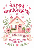 Load image into Gallery viewer, Floral Cottage From the Kids Anniversary Card
