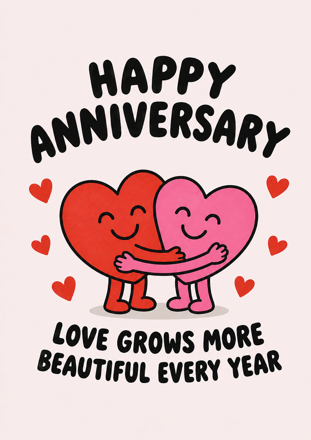 Anniversary - Personalised Card — with punch holes