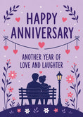 Load image into Gallery viewer, Anniversary - Personalised Card — with punch holes
