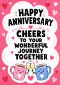 Load image into Gallery viewer, Anniversary - Personalised Card — with punch holes
