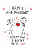 Load image into Gallery viewer, Anniversary - Personalised Card — with punch holes
