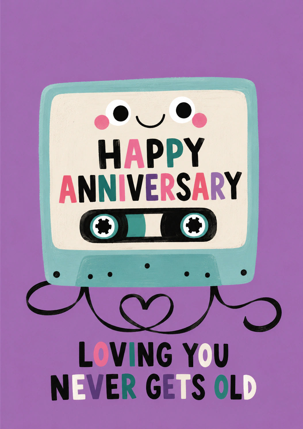 Anniversary - Personalised Card — with punch holes