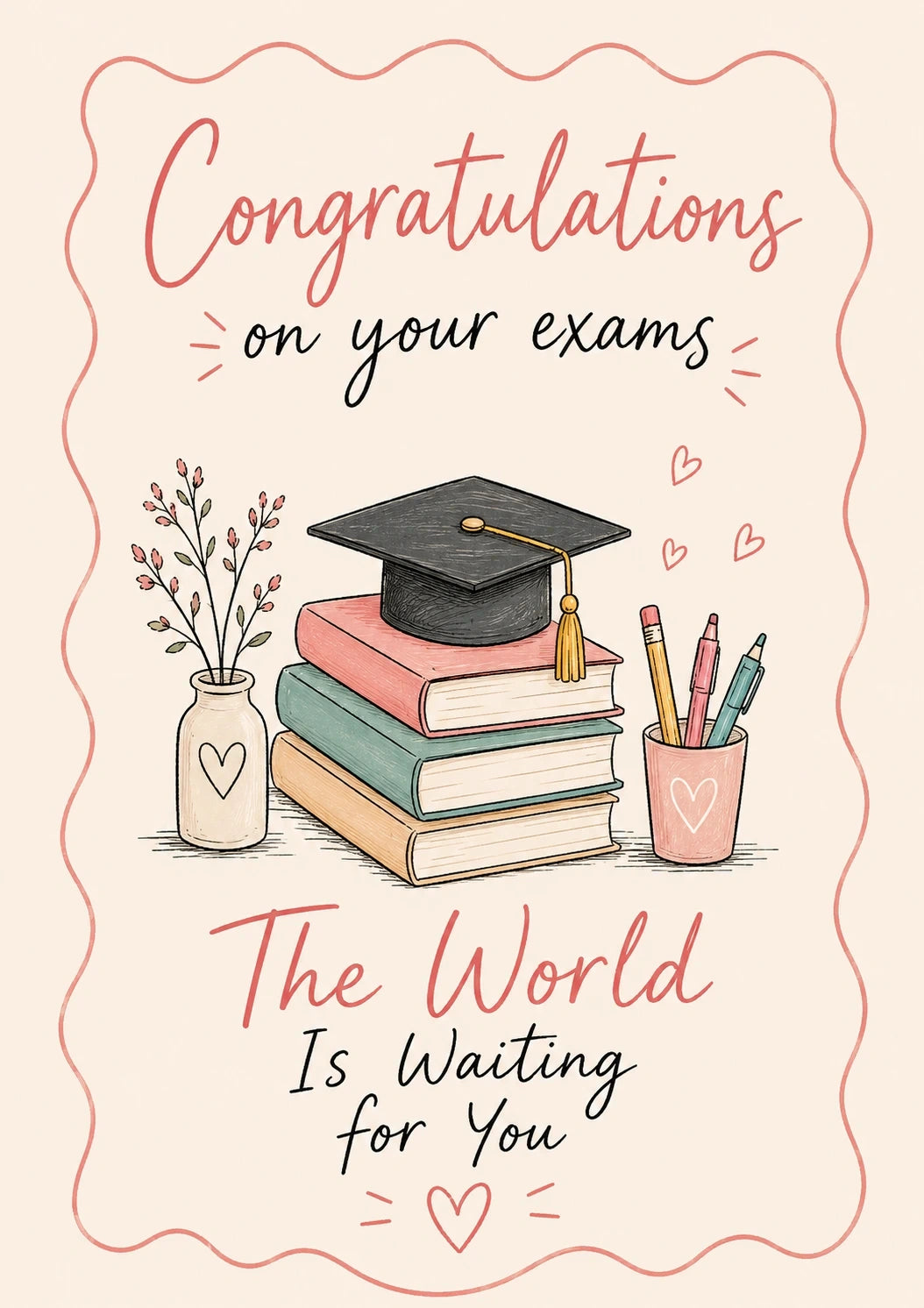 Congratulations - Personalised Card — with punch holes