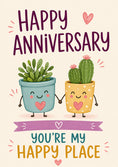 Load image into Gallery viewer, Anniversary - Personalised Card — with punch holes
