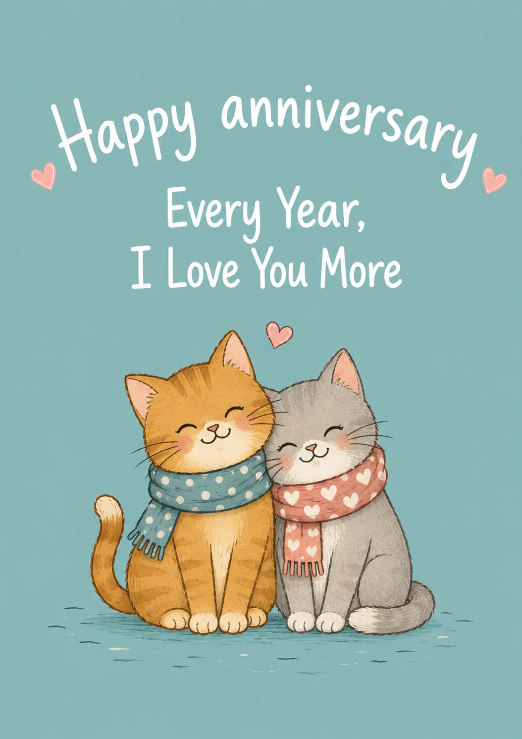 Anniversary - Personalised Card — with punch holes