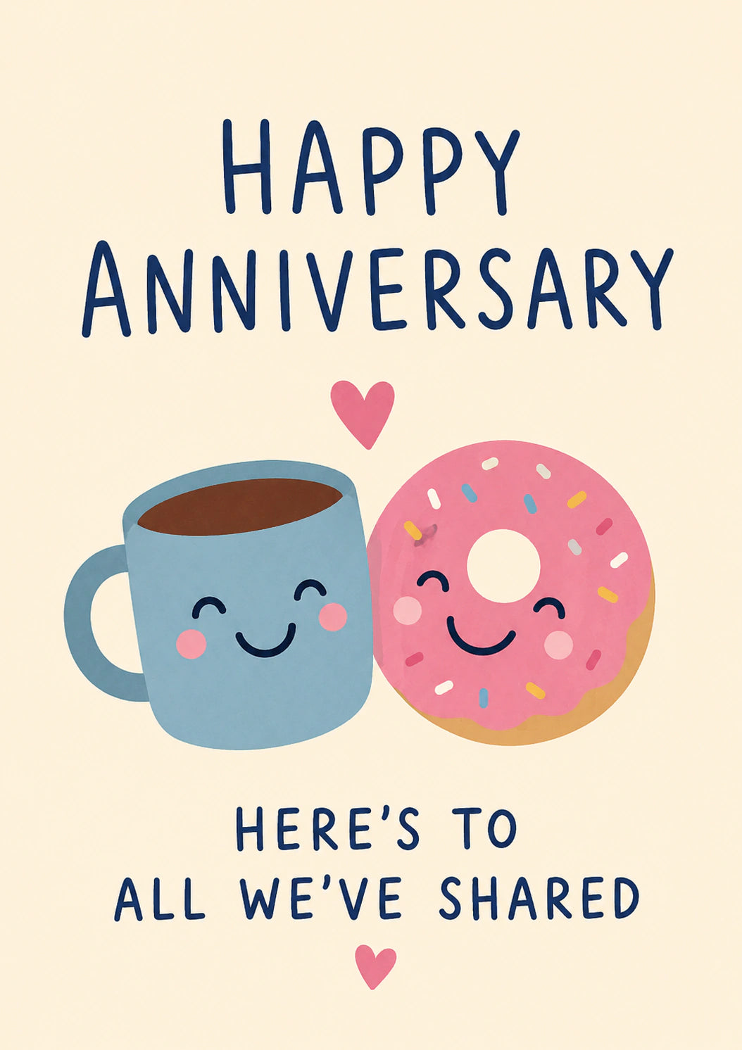 Anniversary - Personalised Card — with punch holes