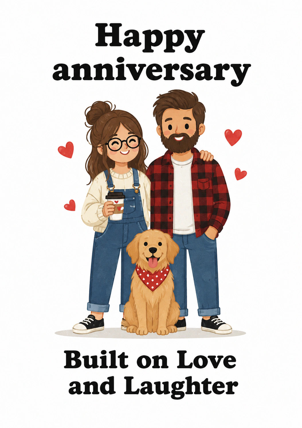 Anniversary - Personalised Card — with punch holes