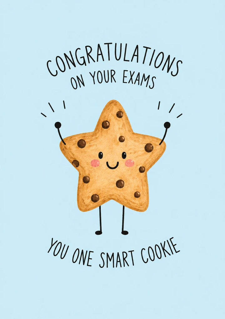 Funny Smart Cookie Star Congratulations on Your Exams Card