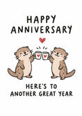 Load image into Gallery viewer, Anniversary - Personalised Card — with punch holes
