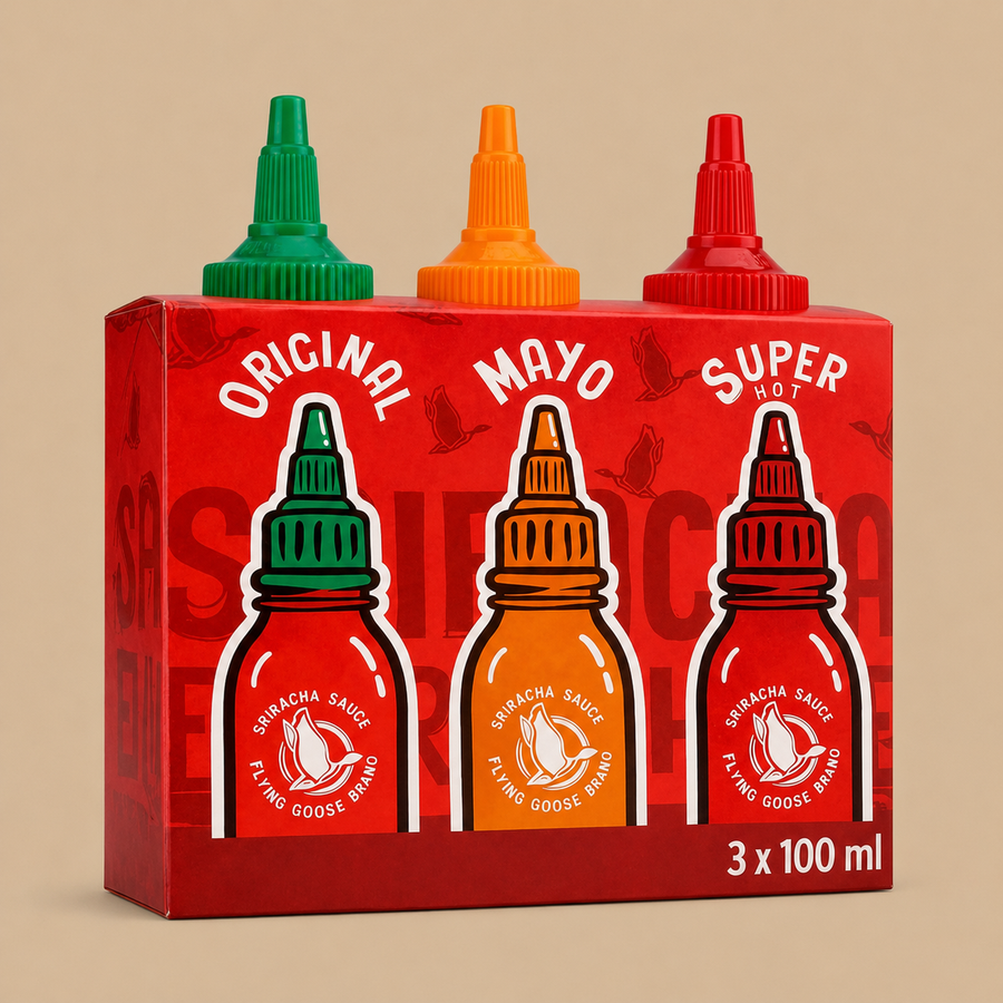 Flying Goose Sriracha Hot Chili Sauce Mixing Box 3x100ml