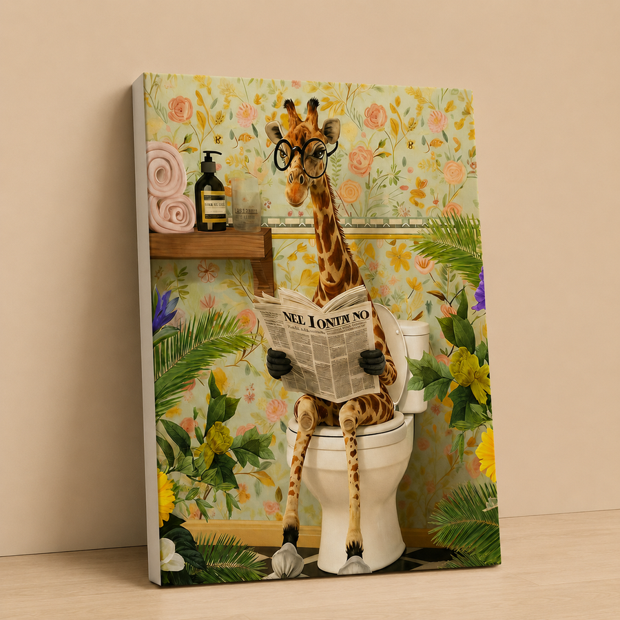Paint By Numbers Kit - Giraffe On Toilet 16inx20in