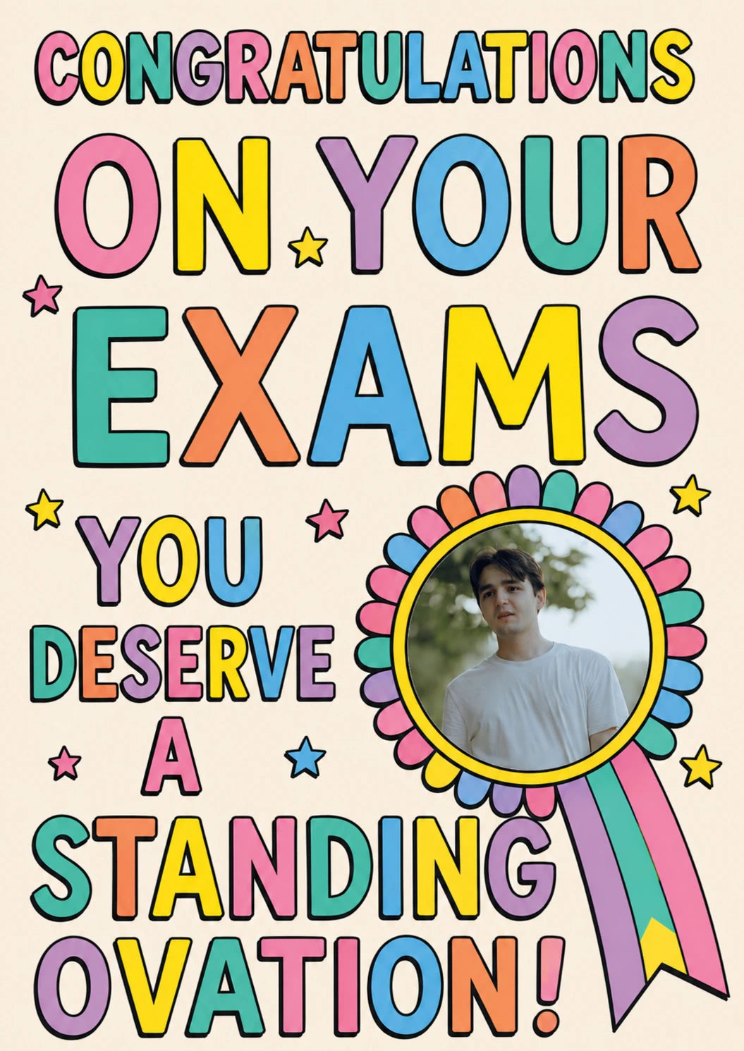 Standing Ovation Exams Photo Upload Congratulations Card