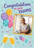 Load image into Gallery viewer, Colourful Balloons and Confetti Photo Upload Congratulations Card
