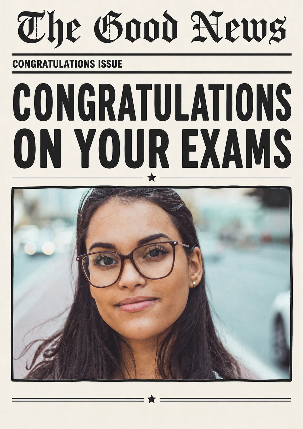 The Good News Newspaper Photo Upload Congratulations Card
