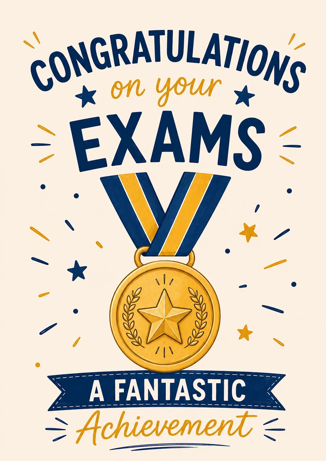 Congratulations - Personalised Card — with punch holes