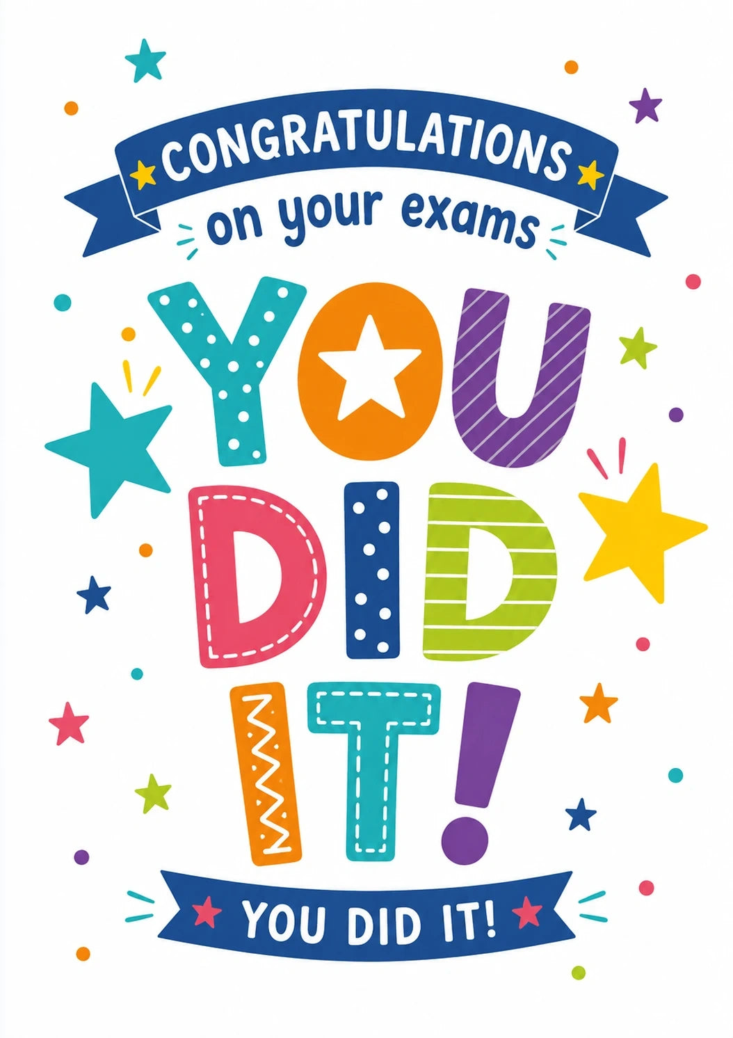 Congratulations - Personalised Card — with punch holes