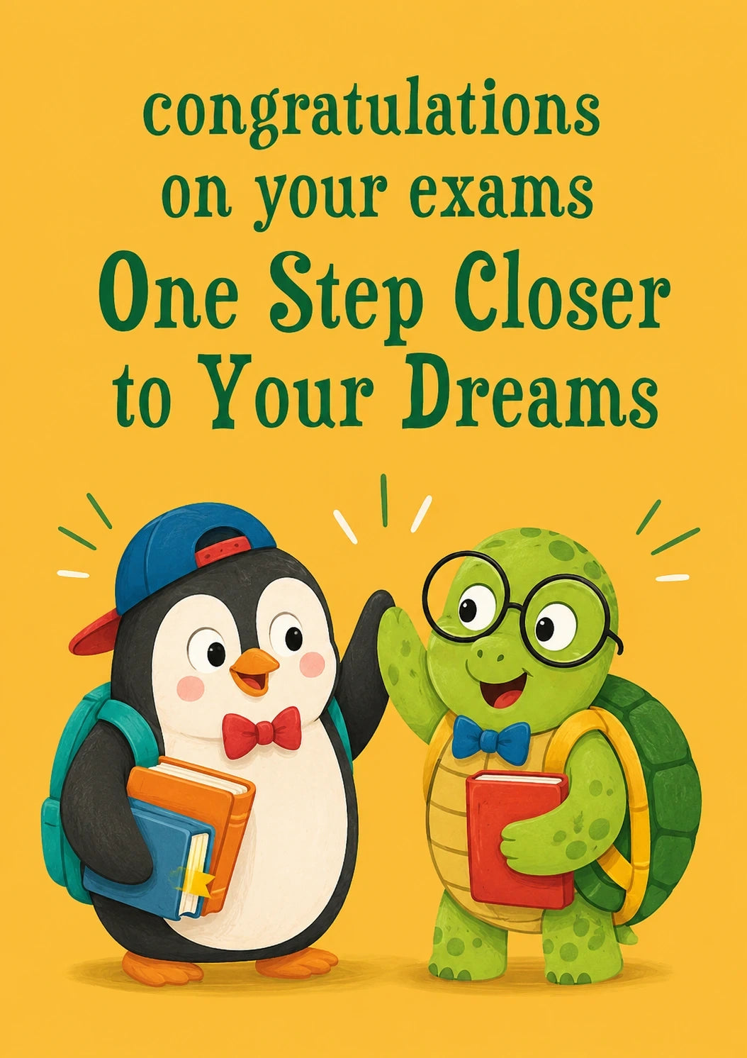 Congratulations - Personalised Card — with punch holes