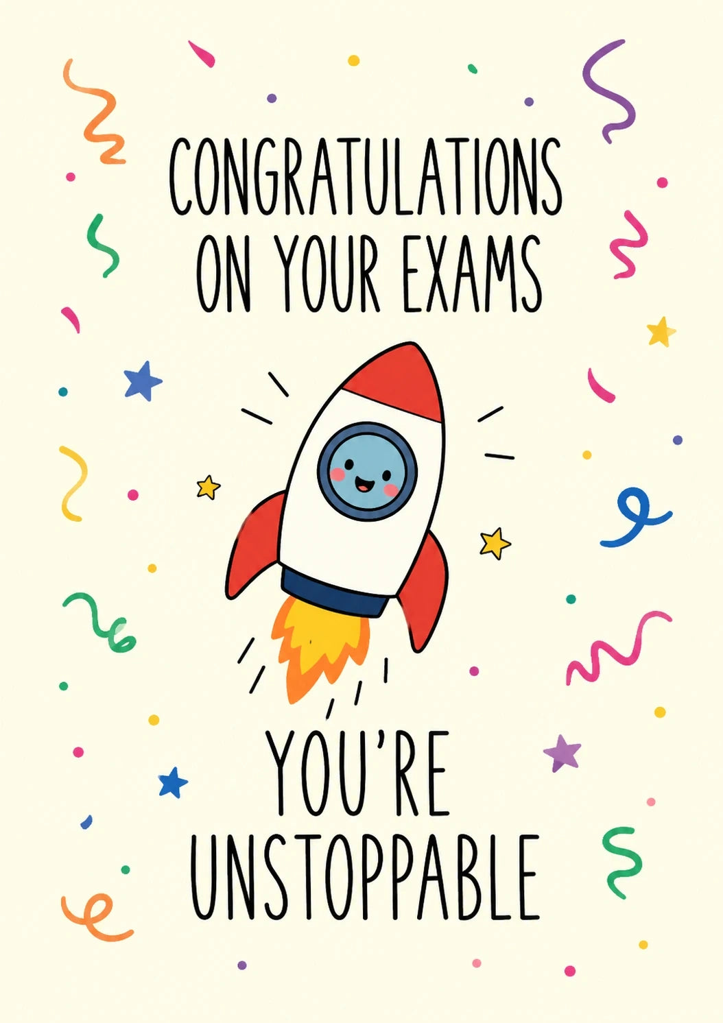 Congratulations - Personalised Card — with punch holes
