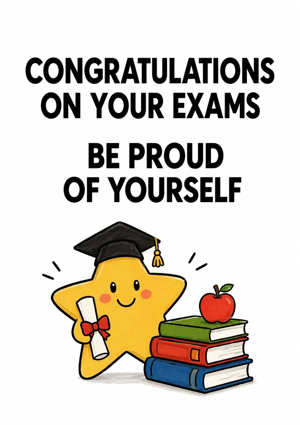 Congratulations - Personalised Card — with punch holes